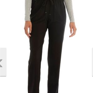 Scrubstar Women’s Natural Rise Straight Leg Black/Blue/Gray Scrub Bottoms